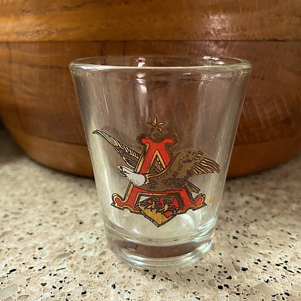 NWOT——-Anheuser-Busch Shot Glass 1.5 oz